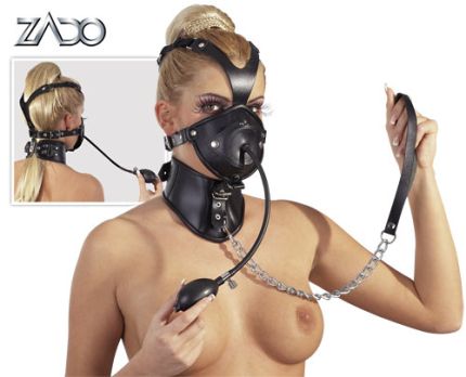 Leder Kopfmaske