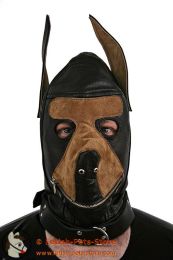 Dog Mask Leather Two-Colored