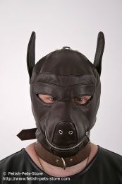 Dog Mask Leather brown