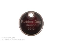 Dog Tag Round, one side print