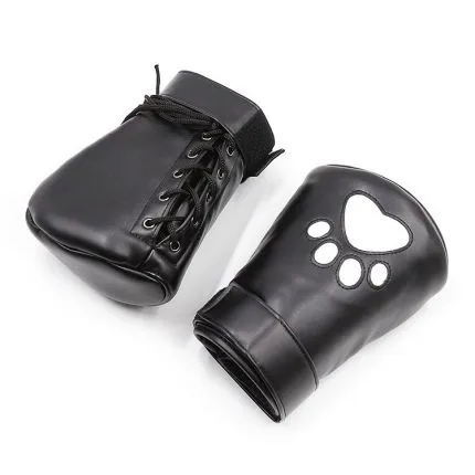 Leather Paws with Paw Print