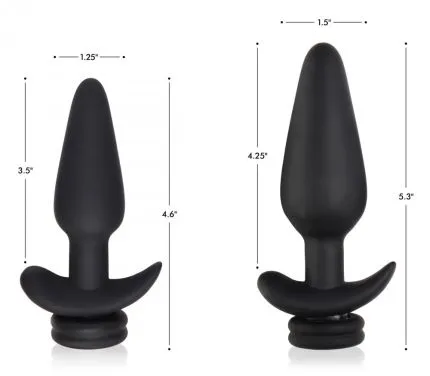 Vibrating Large Anal Plug for Interchangeable Tails