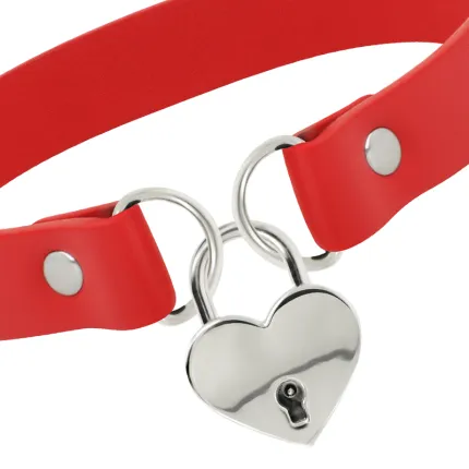 Choker Fetish red with Heart