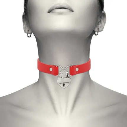 Choker Fetish red with Heart