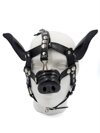 Pig Head Harness Leather