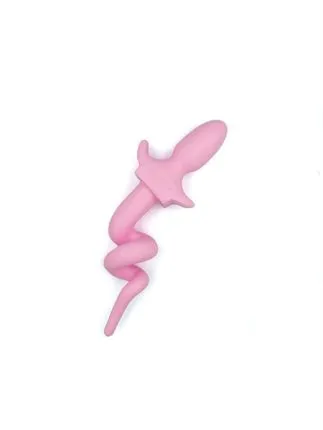 Pig Tail Pink Butt Plug
