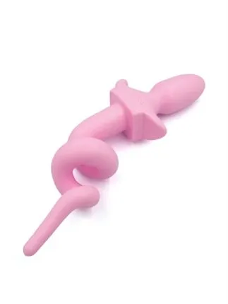 Pig Tail Pink Butt Plug