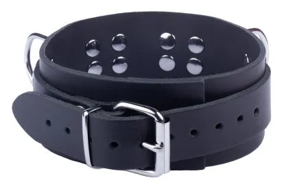 Wide Leather Collar in Multiple Colors