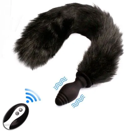 Vibrierender Plug mit Fuchsschwanz