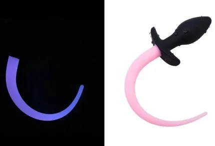 Fluorescending Dog Tail Anal Plug