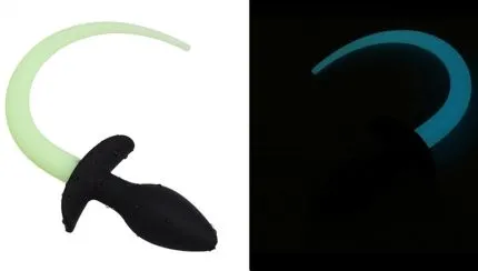 Fluorescending Dog Tail Anal Plug
