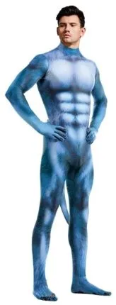 Catsuit Hund blau