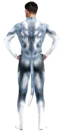 Catsuit Husky blau-grau