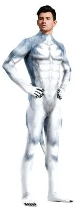 Catsuit Husky blau-grau