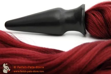 Red Haired Pony Tail with Plug