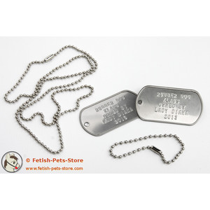 Dog Tag silver, double