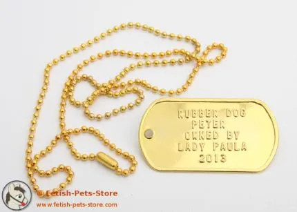 Dog Tag messing, einzeln