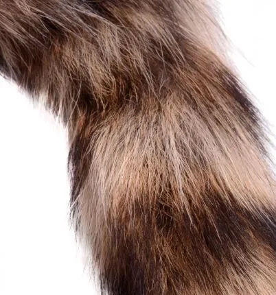 Glas-Analplug mit Fellschwanz