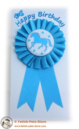 Ribbon blue, Happy Birthday