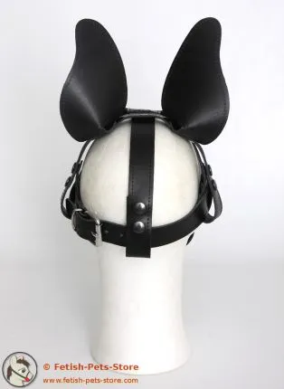 Leather Dog Hood with Removable Muzzle