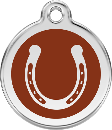 Horse Tag Round with Horse Shoe