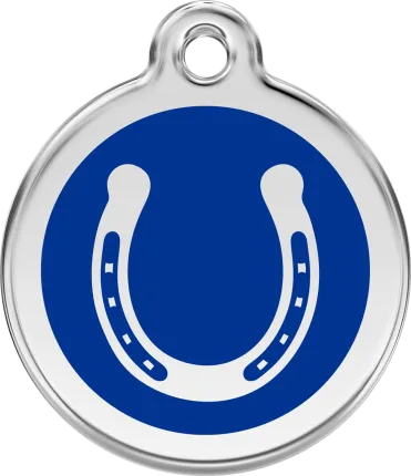 Horse Tag Round with Horse Shoe