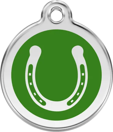 Horse Tag Round with Horse Shoe