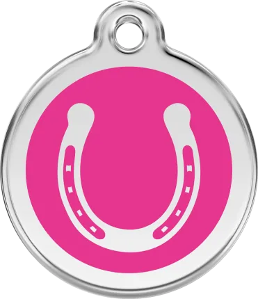 Horse Tag Round with Horse Shoe