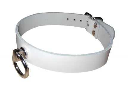 Leather collar with big O-ring