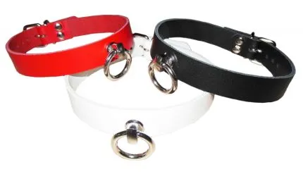 Leather collar with big O-ring