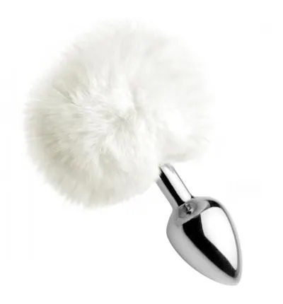 Fluffy Bunny Tail Anal Plug