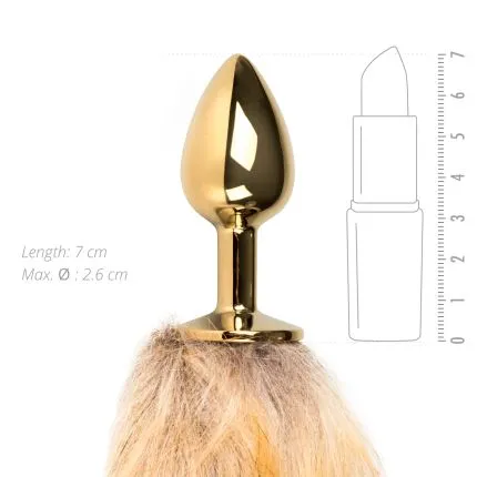 Anal Plug golden with Fox Tail