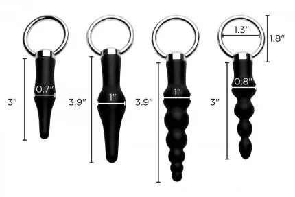 4-tlg. Anal-Trainer-Set mit Ringen