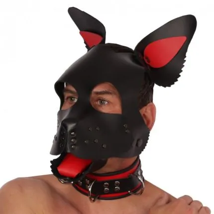Puppy Hood Tongue and Ears Red