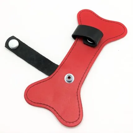 Puppy Leather Bone Red
