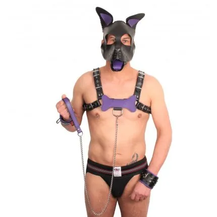 Puppy Leather Bone Purple