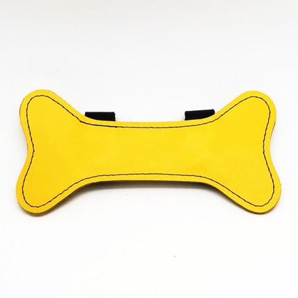Puppy Leather Bone Yellow