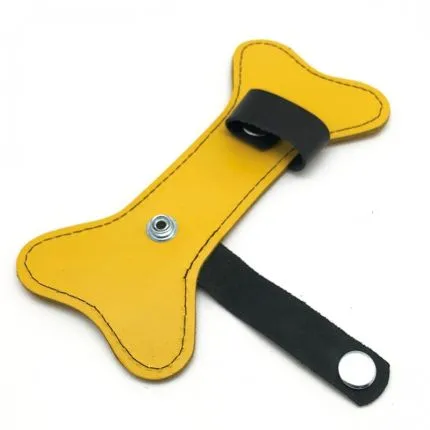 Puppy Leather Bone Yellow