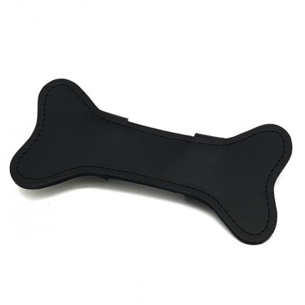 Puppy Leather Bone Black