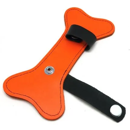Puppy Leather Bone Orange
