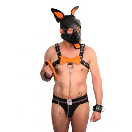Puppy Leather Bone Orange
