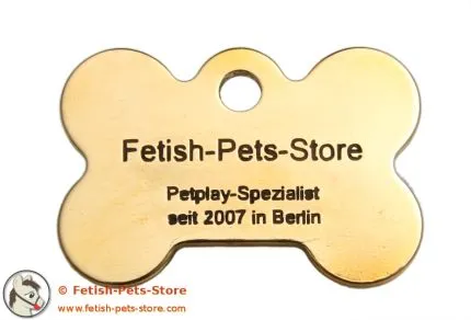 Dog Tag Bone Brass
