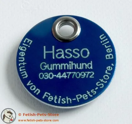 Hundemarke Aluminium doppelseitig
