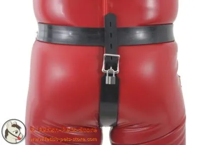 Zwangsgurt mit Cockring für aufblasbare Plugs