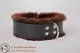 Schmales Gummi Halsband mit Fell