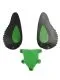 Rubber Dog Hood Tongue and Ears Green