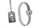 Cuffed Locking Bracelet and Key Necklace