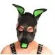 Hundemaske Zunge und Ohren Grün