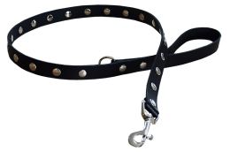 Leather Leash with Rivets