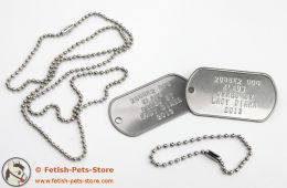 Dog Tag silver, double